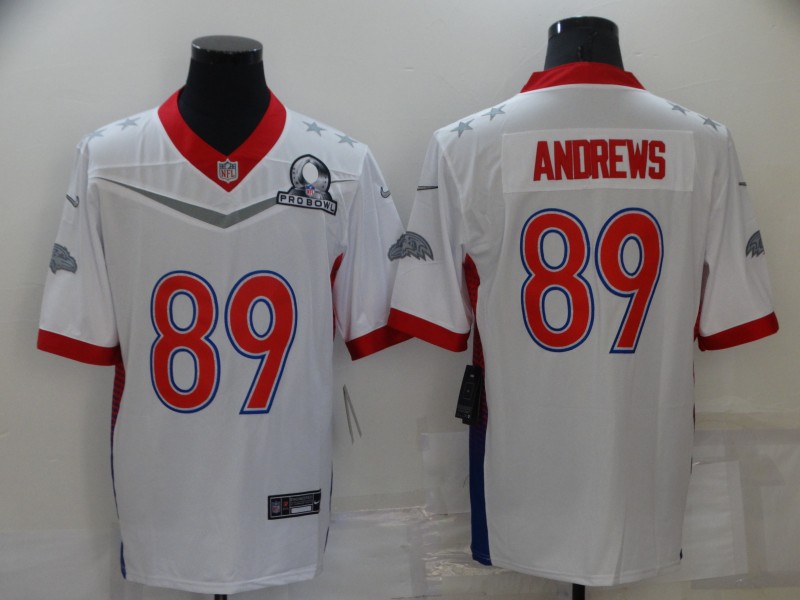 Men's Baltimore Ravens Mark Andrews #89 White ALL STAR Jersey